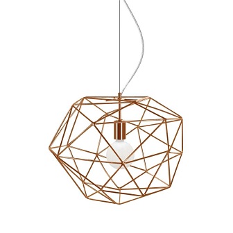 Duża lampa z drutu Diamond miedź 50cm